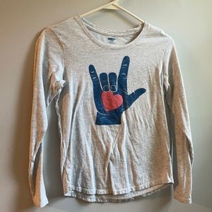 OLD NAVY I Love You long sleeve T-Shirt